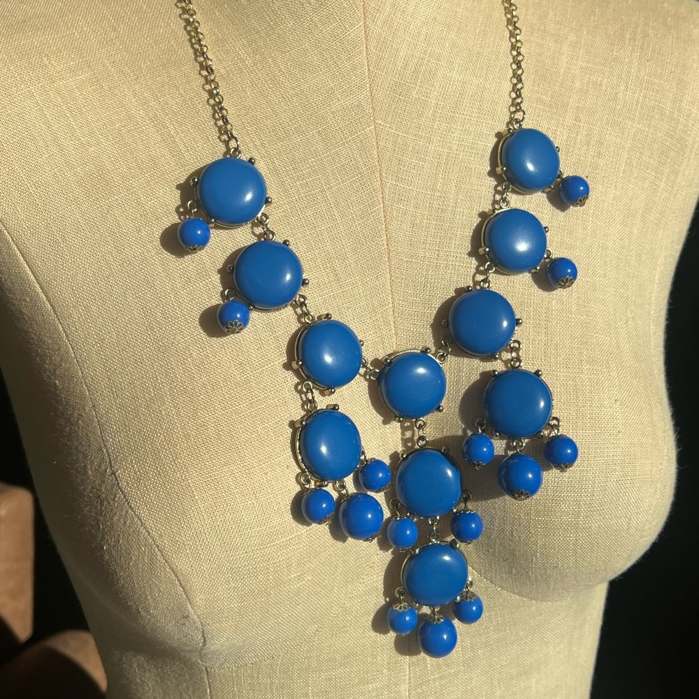 Royal blue bubble necklace